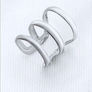 Silver Hollow Out Delicate Ear Cuff